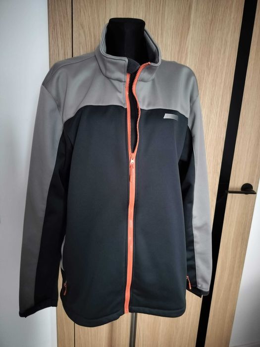 Polska profesjonalna kurtka męska 2XL softshell ocieplana polarem super