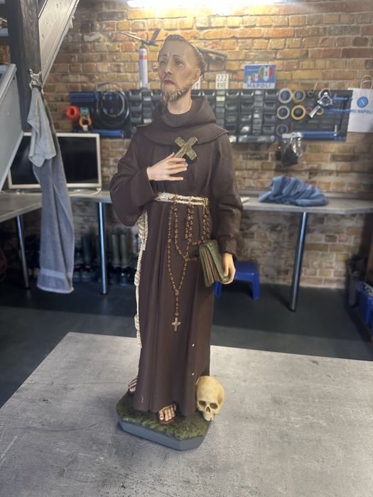 Antyk | Figura Święty Franciszek 61 cm | Włochy ponad 100 lat