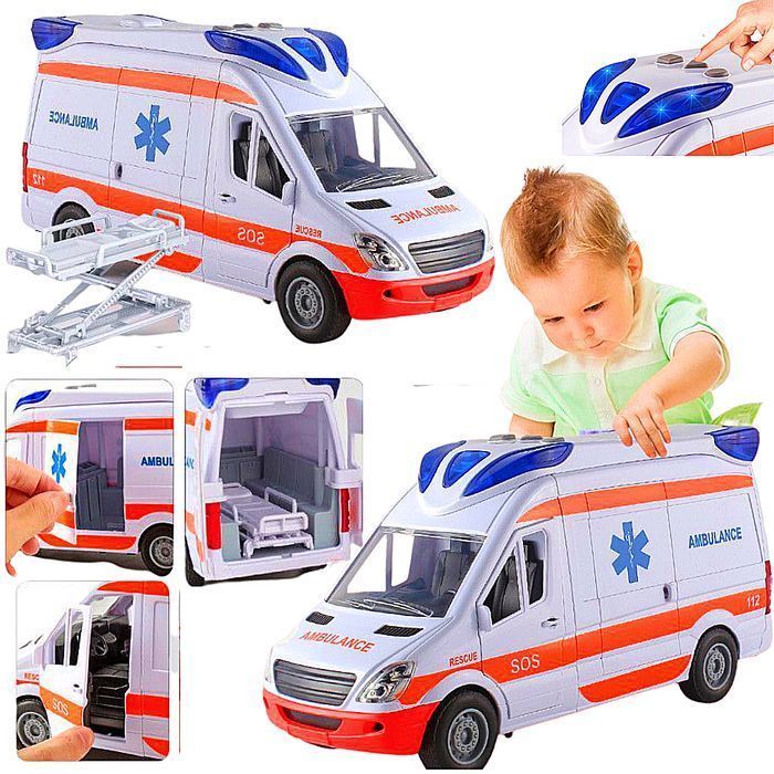 Auto Karetka Pogotowia Ambulans Napęd Gra Świeci