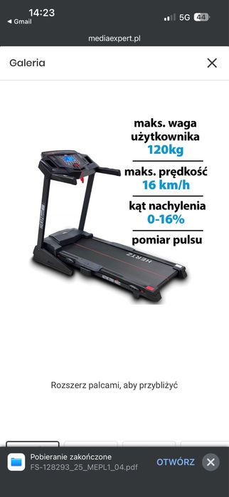 Bieżnia HERTZ FITNESS ACTIVE 2 1840W 16km/h