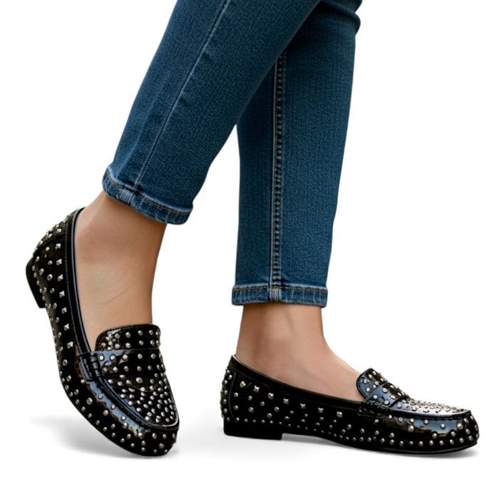 Baleriny damskie ozdobne dżety ćwieki buty casualowe 6634 rozm. 37