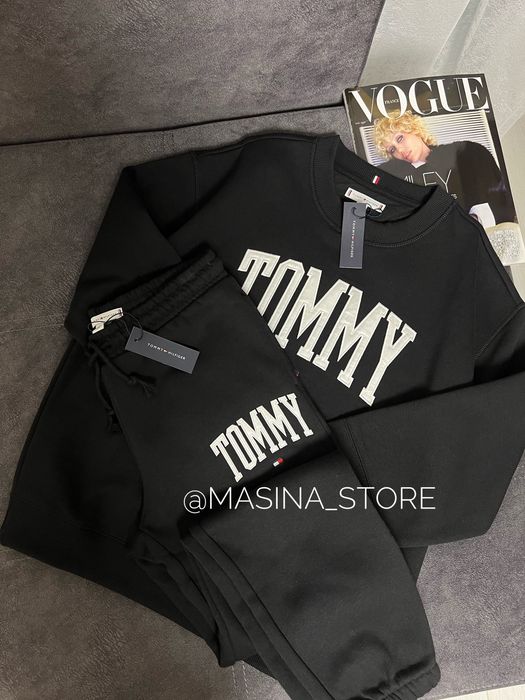 Новий жіночий костюм Tommy Hilfiger XS чорний оригінал фліс теплий