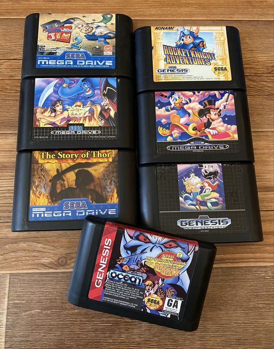 Sega MegaDrive/Genesis: ComixZone, Pitfall, Mortal Kombat, Aladdin