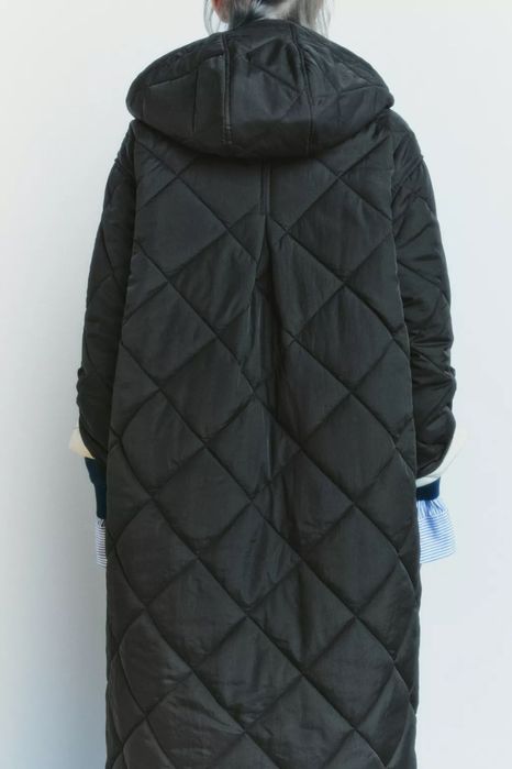 Стьоганий плащ, стьогана куртка ZARA, стьобана куртка