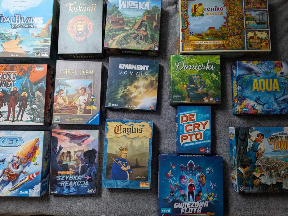 Zestaw gier planszowych - odchudzenie kolekcji