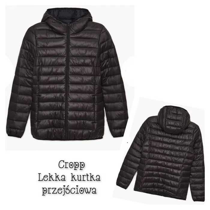 Nowa Cropp kurtka M czarna przejściowa pikowana kurtka M