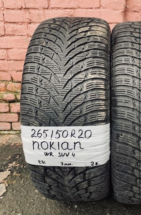 265 50 20 nokian wr suv 4 зима 2 штуки протектор 85%