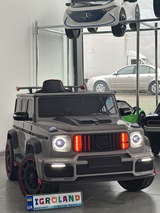 Дитячий електромобіль Mercedes Benz G63 Brabus— потужний джип 12V з повним приводом та розширеним функціоналом. Швидкість до 11 км.год