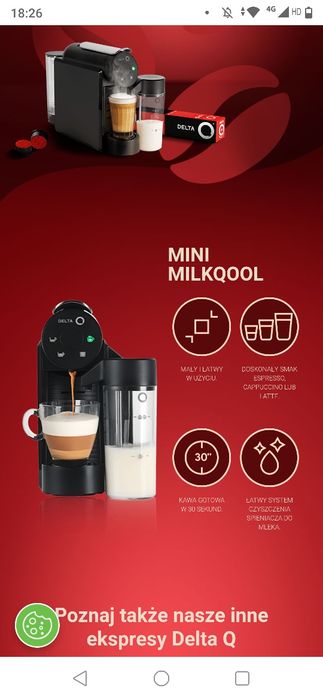 Express delta q nowy gwarancja i kapsułki 10 szt gratis