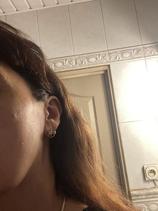 Kolczyki marki vezzi stal nierdzewna pozlacane