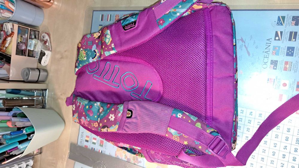 Mochila escolar Totto Princesas (oferta da lancheira e estojo)