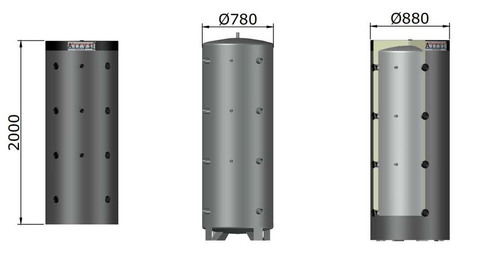 Zbiornik Buforowy /Bufor Ciepła 1000l  z dostawą