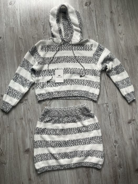 Komplet bluza spodnica M,L szary