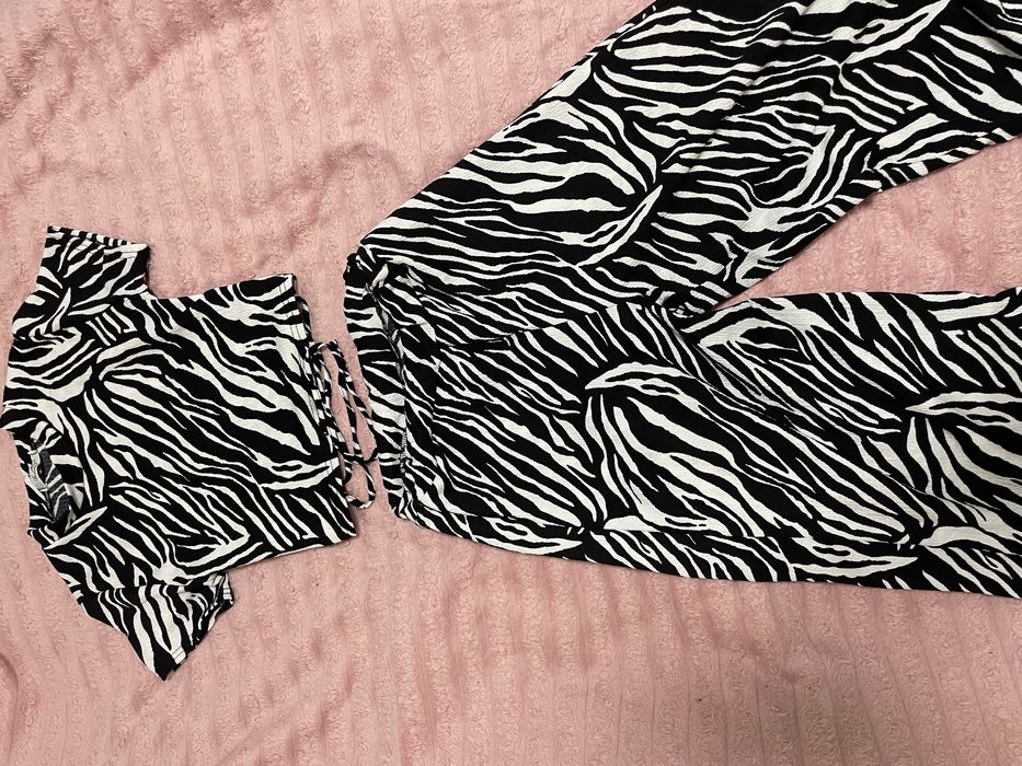 Костюм літній принт зебри