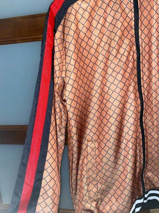 Modna bluza męska rozpinana z lampasami