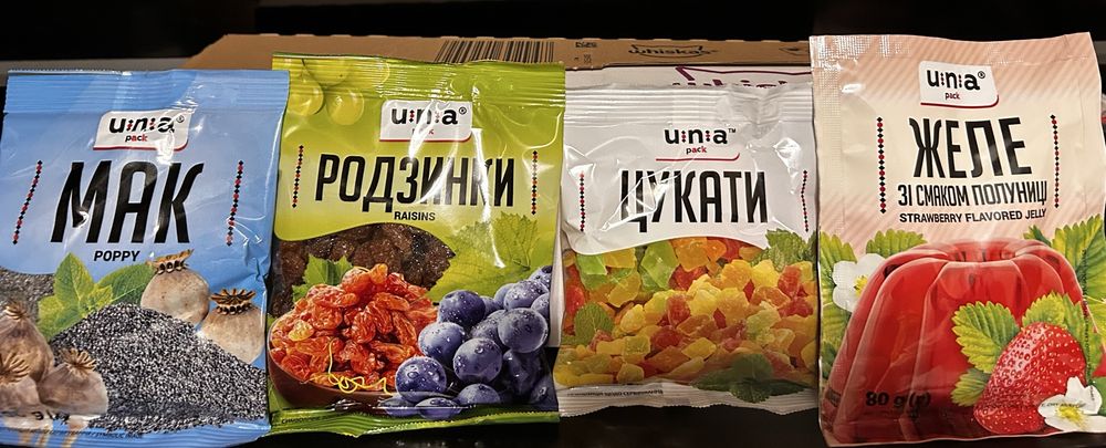 Родзинки     Изюм  Желе  Мак Цукати