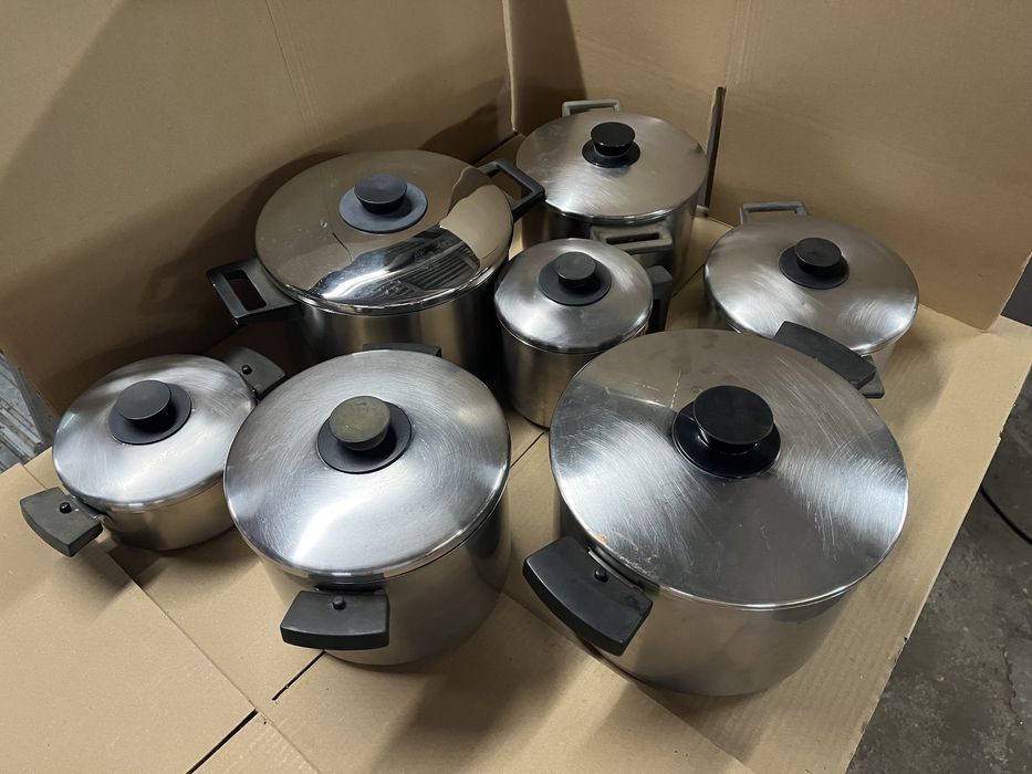 Tachos em inox conjunto de 7 unidades