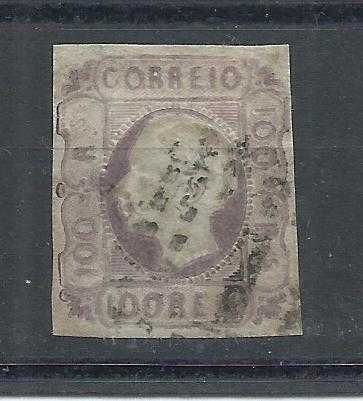 Selos portugueses - 1 selo 100 Reis de D. Luís I, 1862 a 1864