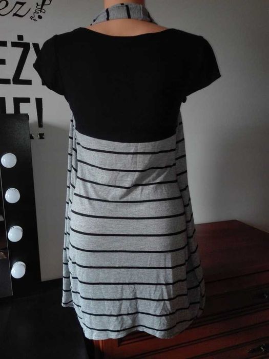 Dresowa bluzka damska bliźniak w paski Wiskoza r. 38 M/L