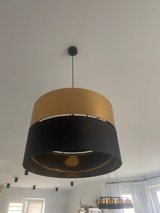 Lampa wisząca złoto czarna
