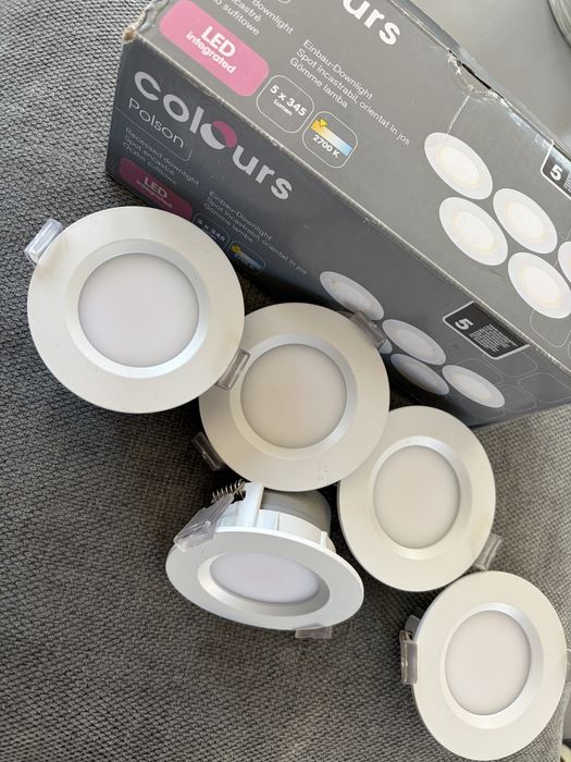 Lampki, Oczka sufitowe  ledowe 5x345 lumen Colours Polson