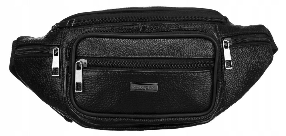 Saszetka nerka ze skóry naturalnej na biodra crossbody skórzana nowa