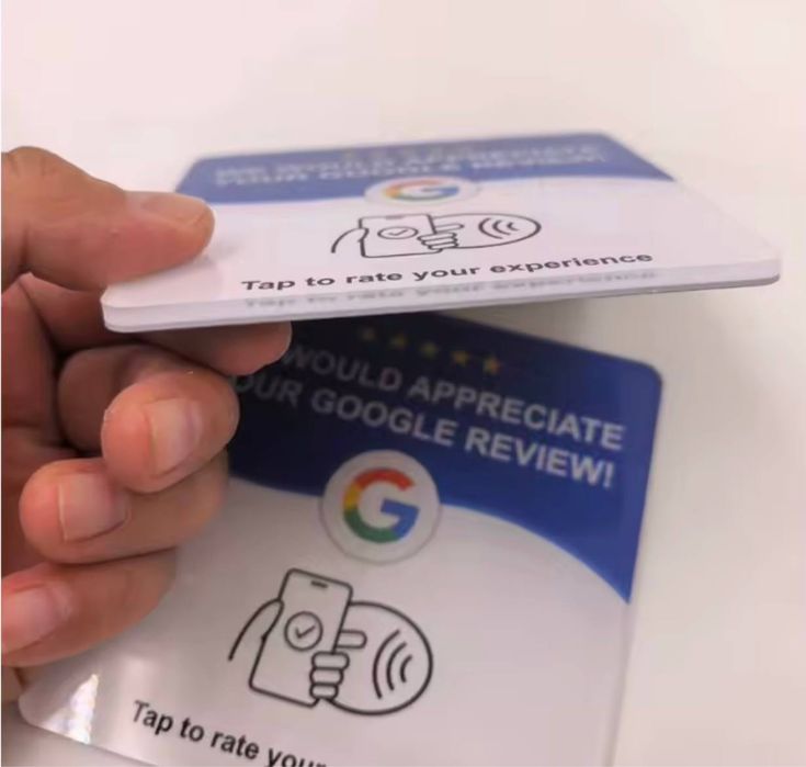 NFC-табличка для Google отзывов 120×120 мм