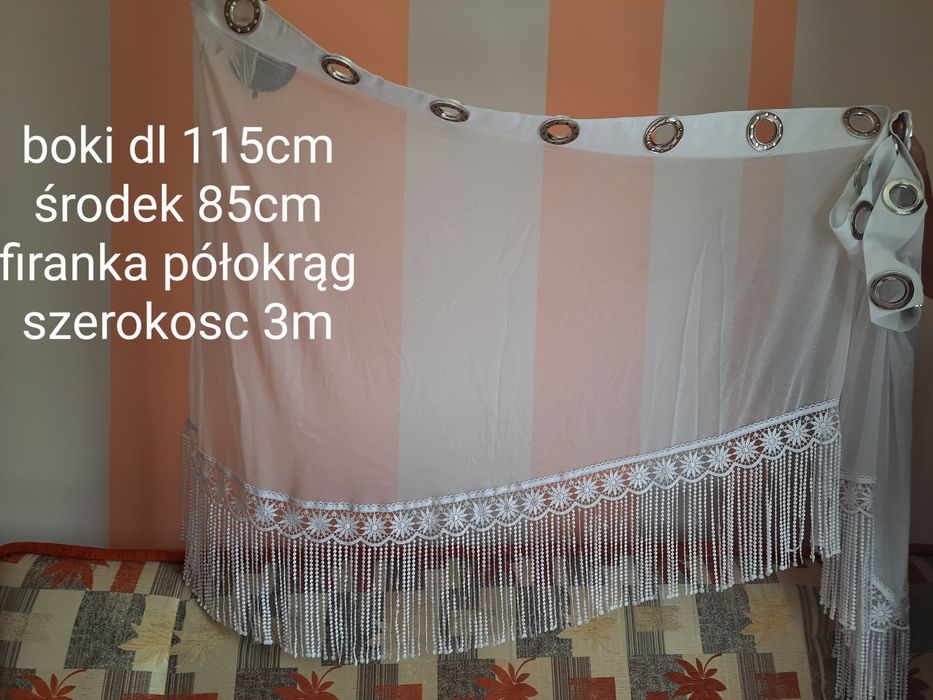 Firanka gipiura pólkole 300x115 na kolkach