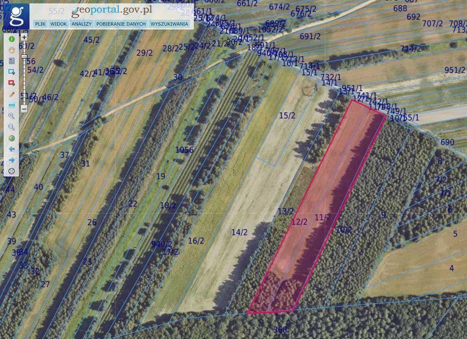 Działka rolna 1,4 ha z lasem (25a) | Szeroki dojazd (farma wiatrowa) | Księżomierz - Widok 3