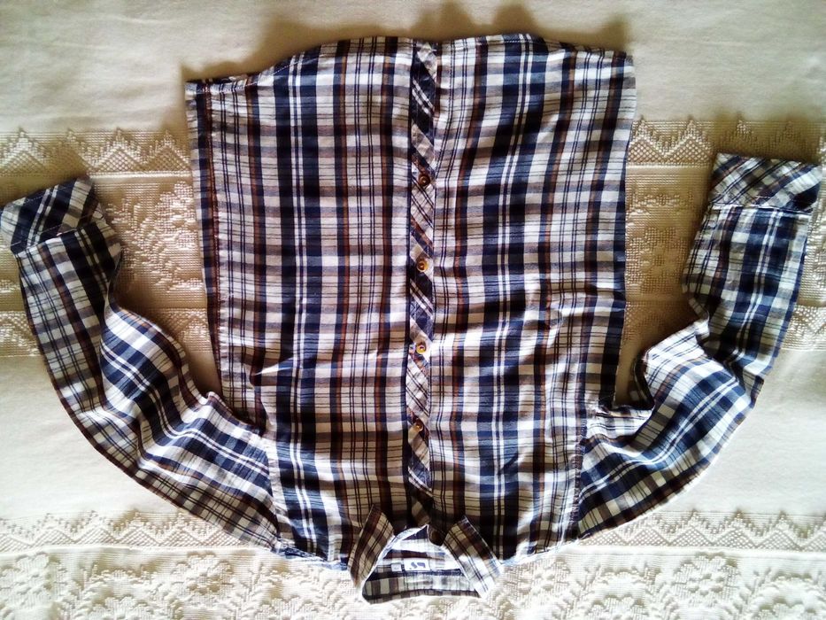 Camisa clássica 7/8 anos flanela fina