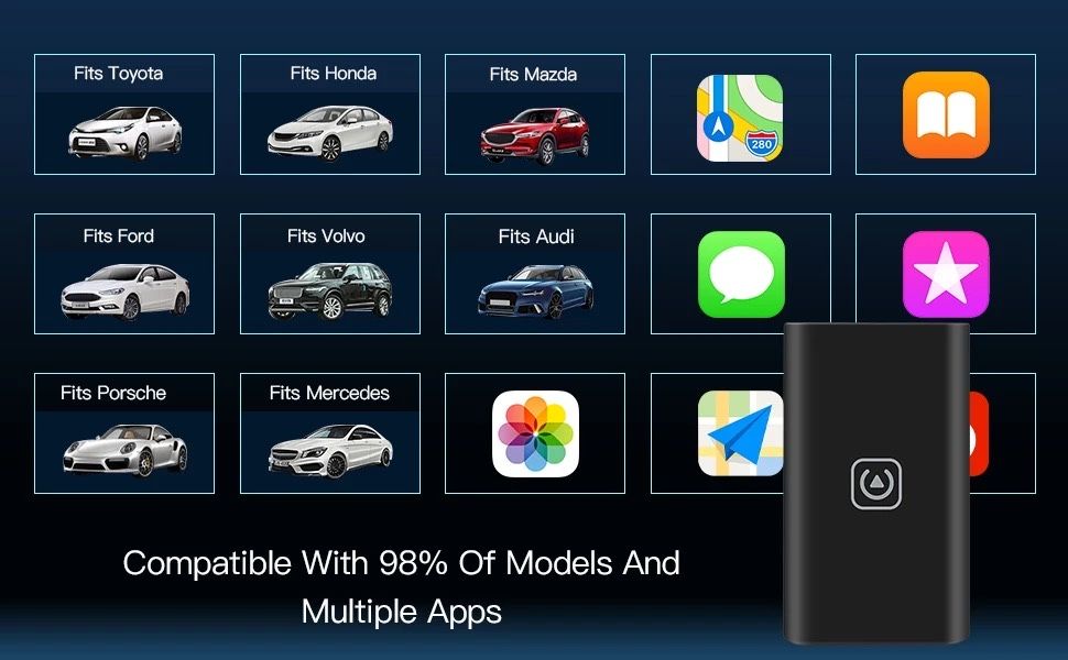 Безпровідний адаптер Carplay Mazda, Mercedes, Porsche, Audi, Toyota
