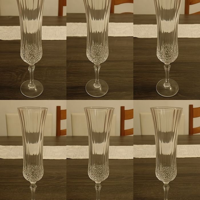 Conjunto copos de champanhe