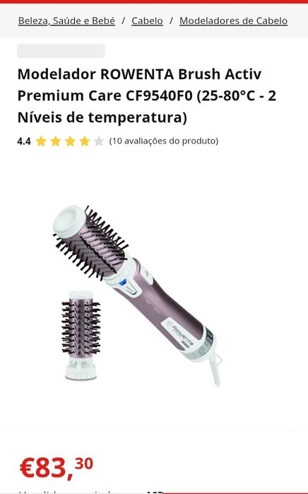 Escova e modelador rotativo