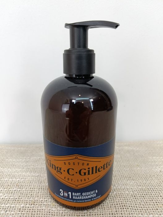 King C. Gillette 3w1 – szampon do brody, twarzy i włosów 350 ml – nowy