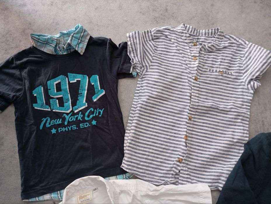 Elegancki wizytowy zestaw dla chłopca na lato koszula  r. 116