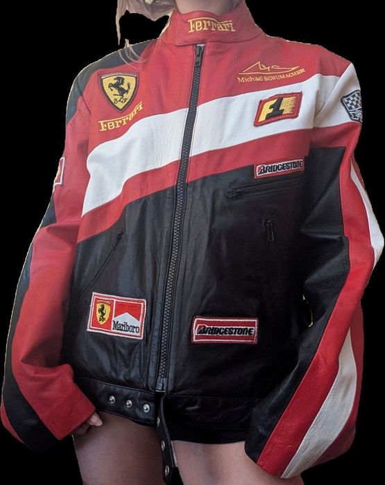 Винтажная кожаная куртка Ferrari F1 Michael Schumacher раритет
