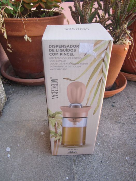 Dispensador Vidro Azeite, Silicone 2 em 1 Óleo Conta-Gotas Verbant