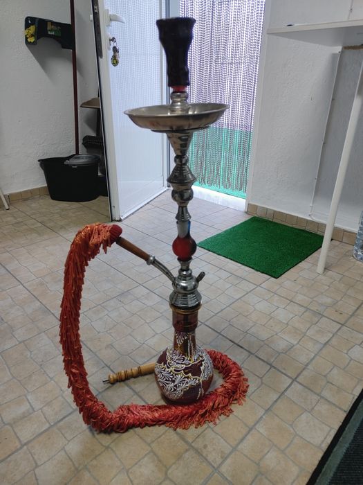 Shisha com carvão e bocais