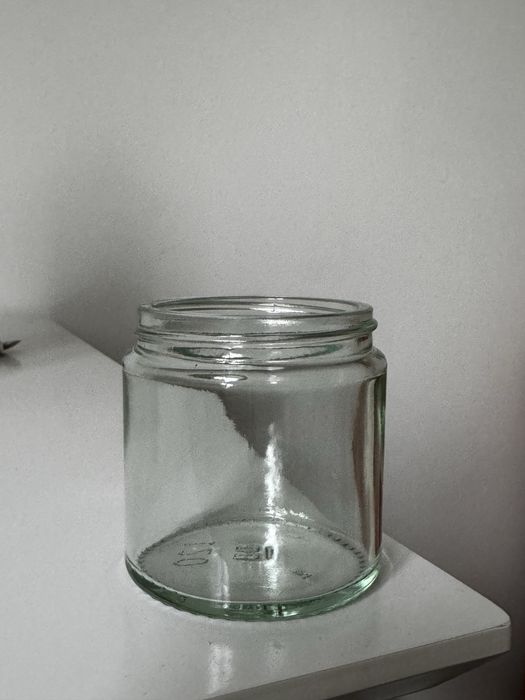 Скляна баночка для крему, тара для свічок, банка для крему