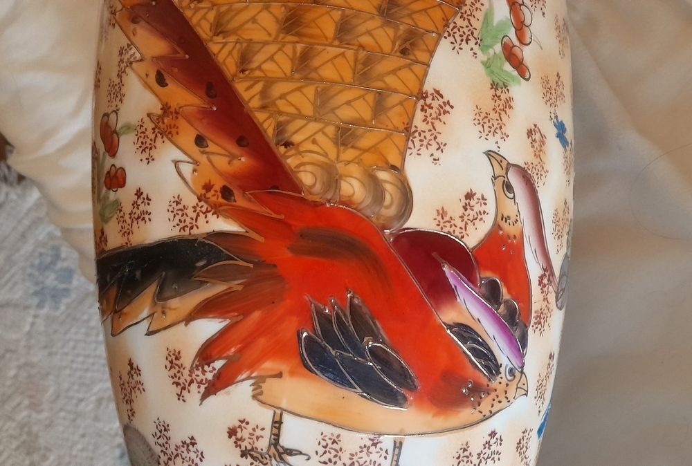 Jarrão de  porcelana chinesa antiga com 46 cm - Excelente estado