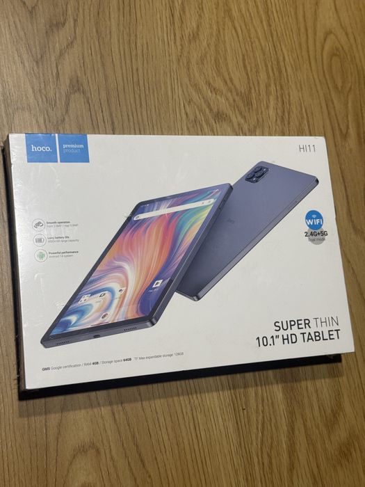 Планшет HOCO HI11 Tablet PC 10.1" HD Android 14 2.4G / 5G WiFi 2.0 / 5.0MP 4 RAM / 64 ROM Grey