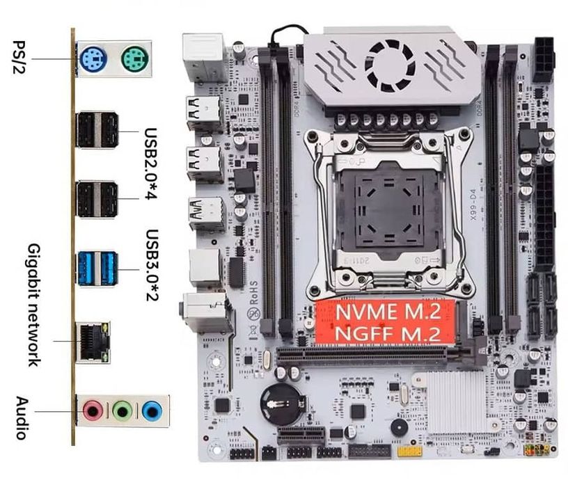 Материнская плата QIYIDA X99-D4+ процессор xeon2667v4 8 ядер