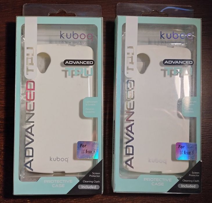 Pokrowce białe + folie na ekran LG Nexus 5 2szt.