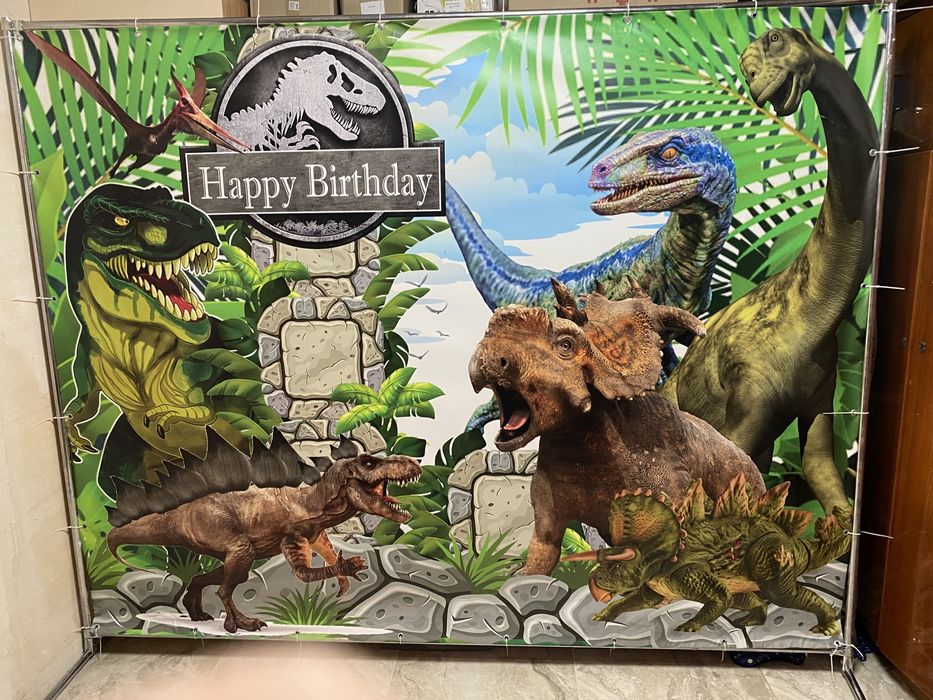 Баннер фотозона динозавры