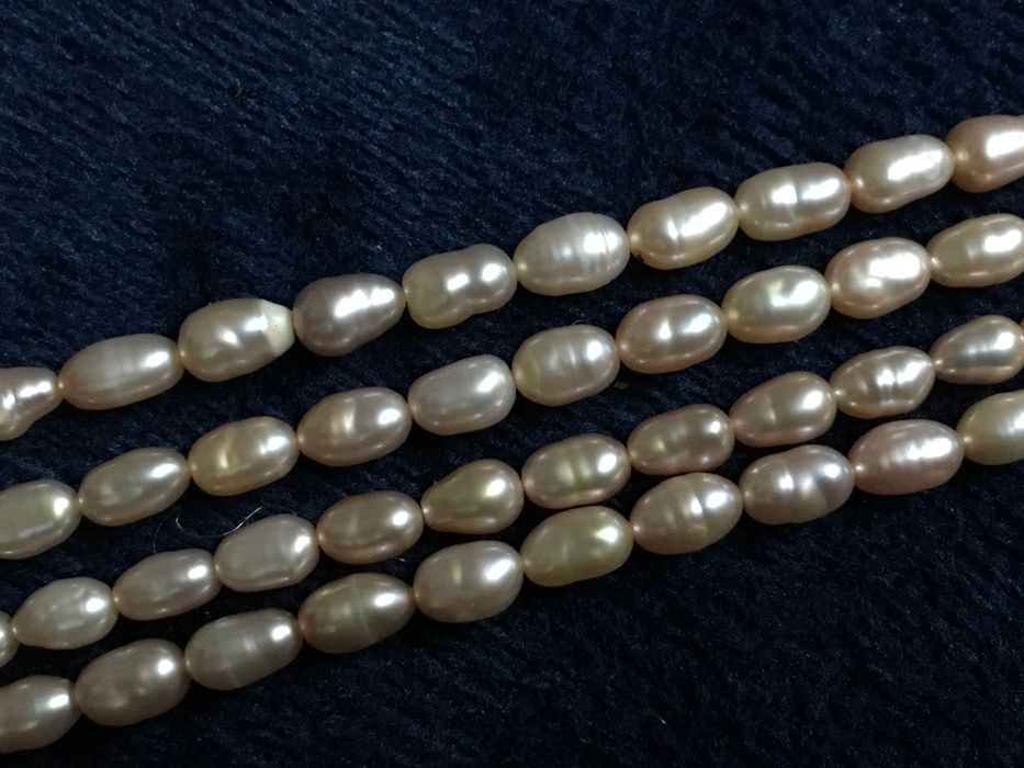 Colar de pérolas barrocas japonesas com fecho em ouro de 14k