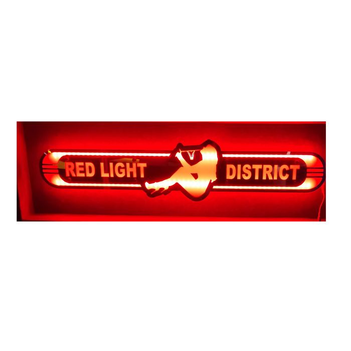 Red light district Lustro LED  na tylną ścianę TIR, łóżko D01-czerwony