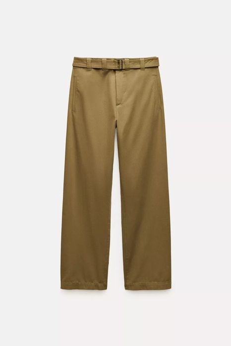 Штани (брюки) Zara, колір хакі, L