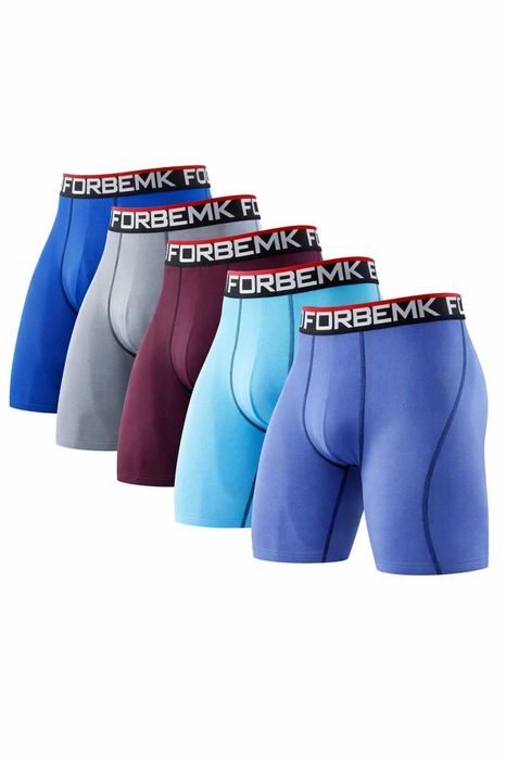 5-pack Sportowe bokserki męskie FORBEMK długie przylegające M