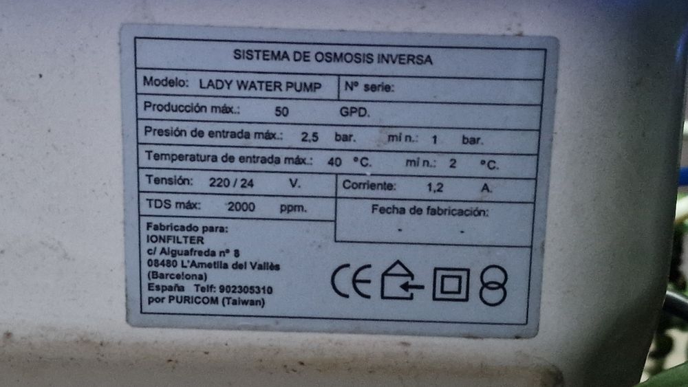 Filtro osmose inversa-também remove sabor e cheiro da água