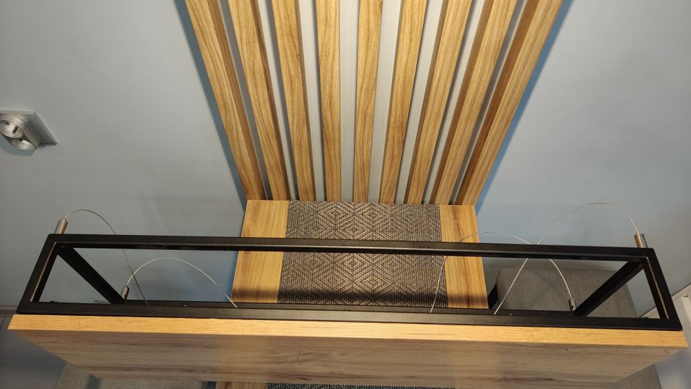Lampa, kwietnik wiszący loft industrial